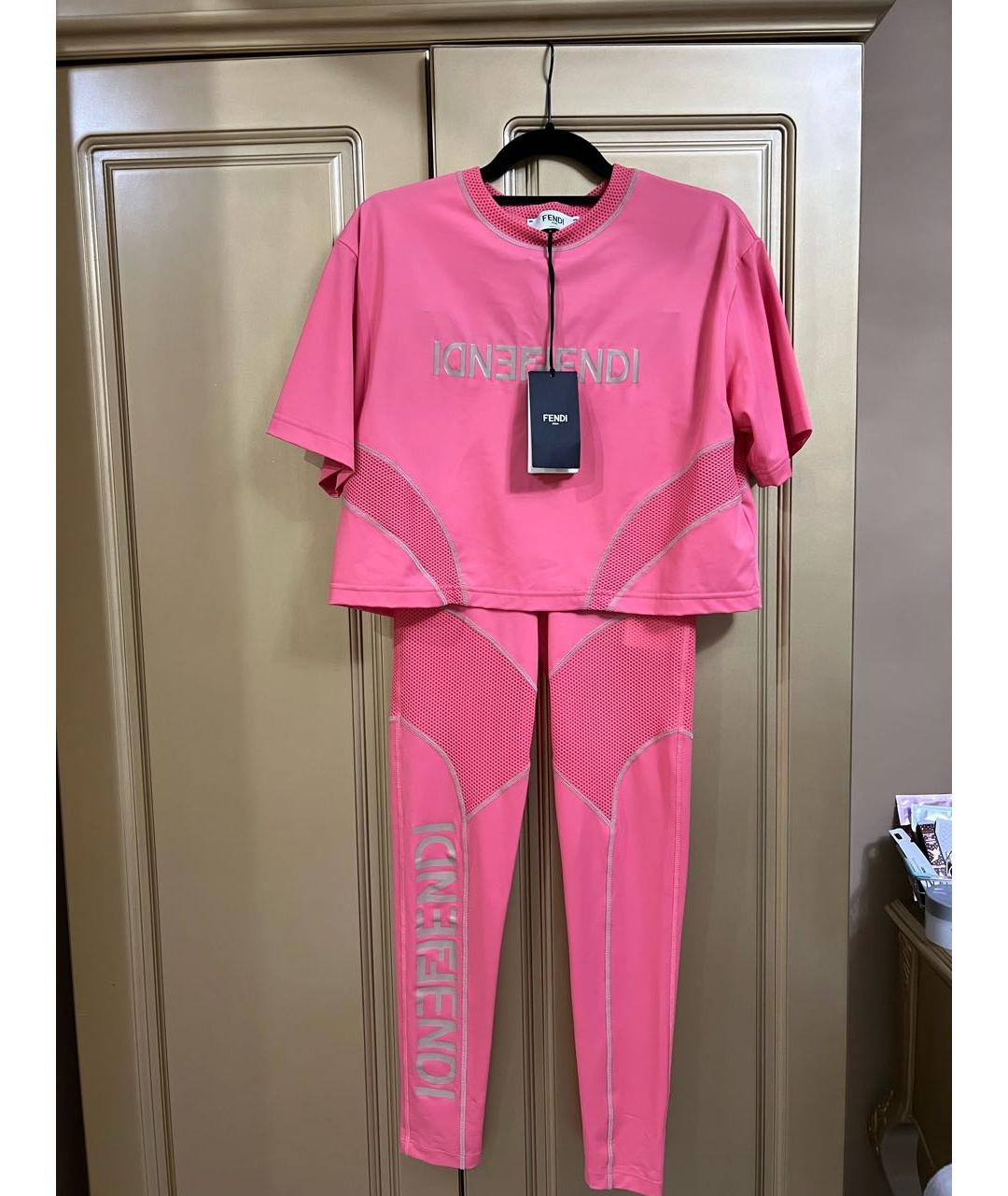 FENDI Розовый полиамидовый спортивные костюмы, фото 4