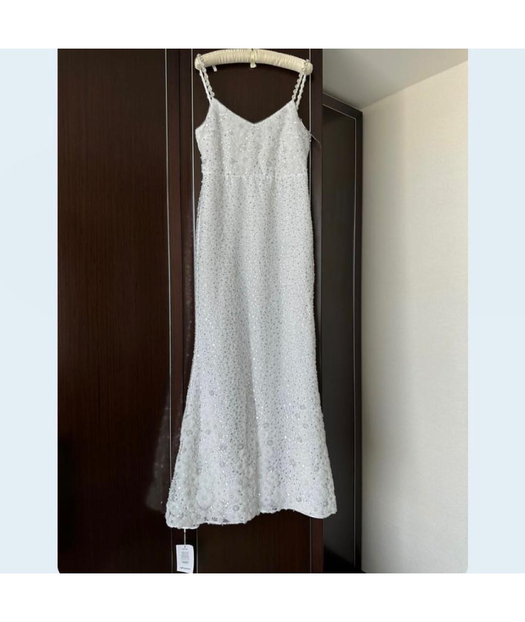 SELF-PORTRAIT Белое полиэстеровое свадебное платье, фото 5