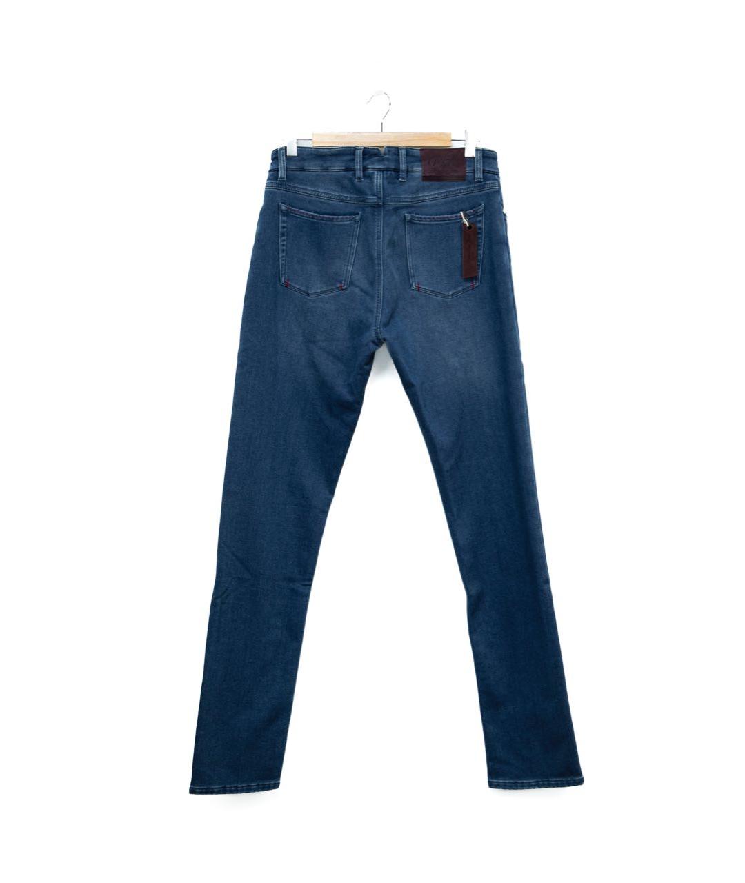 GENTRY PORTOFINO Синие хлопко-полиэстеровые джинсы скинни, фото 2