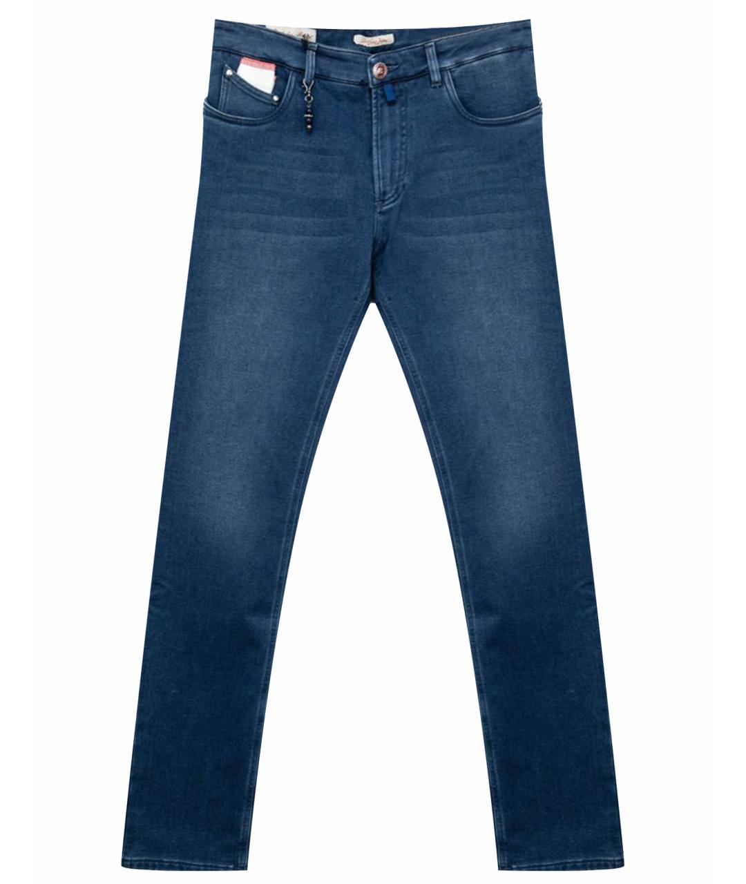 GENTRY PORTOFINO Синие хлопко-полиэстеровые джинсы скинни, фото 1