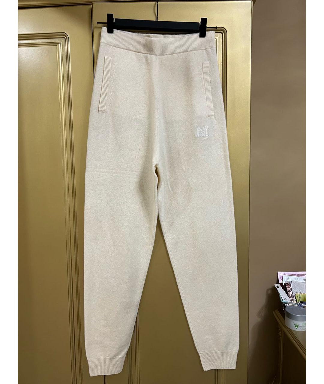 MAX MARA Бежевые кашемировые спортивные брюки и шорты, фото 4