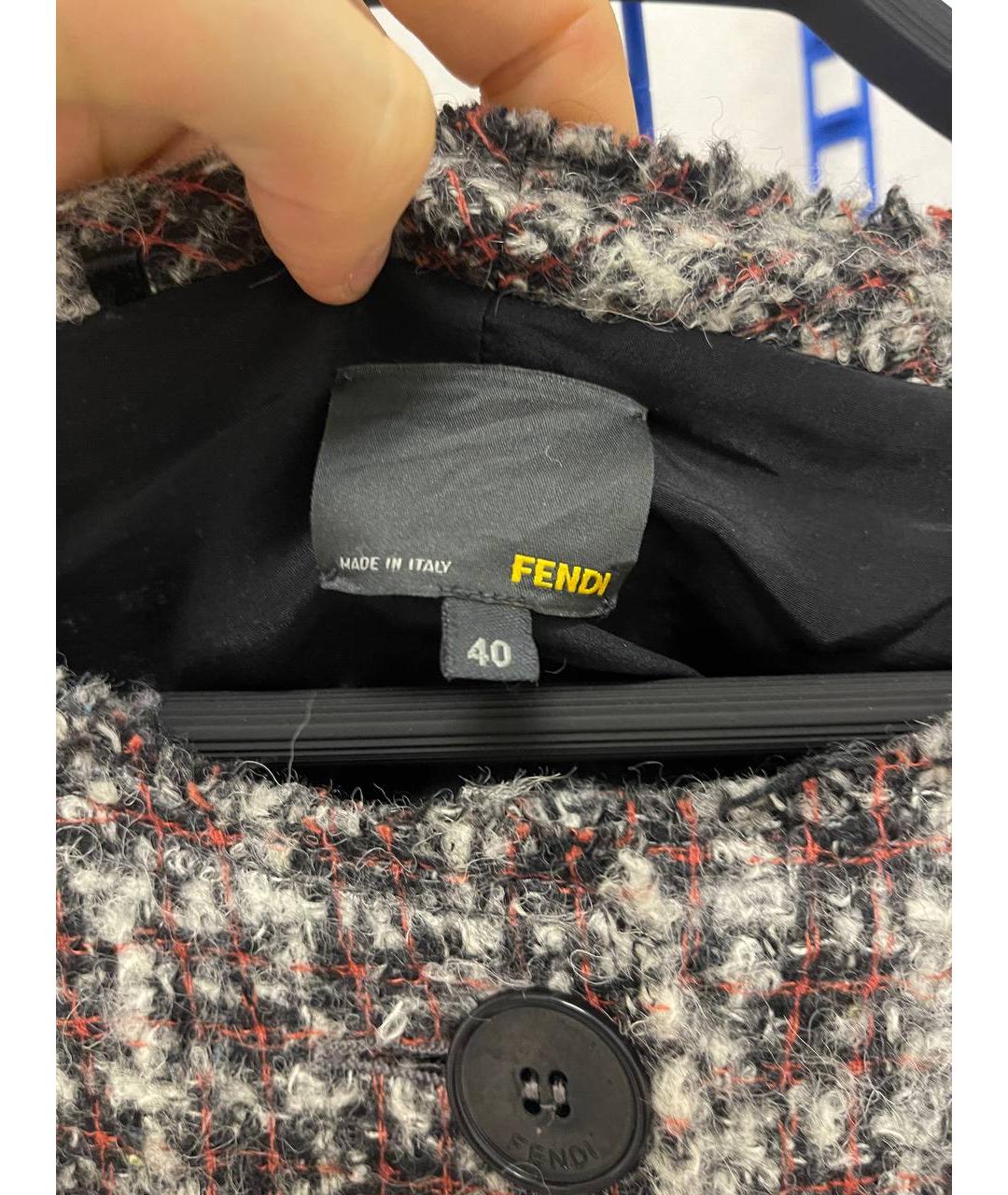 FENDI Мульти пальто, фото 4