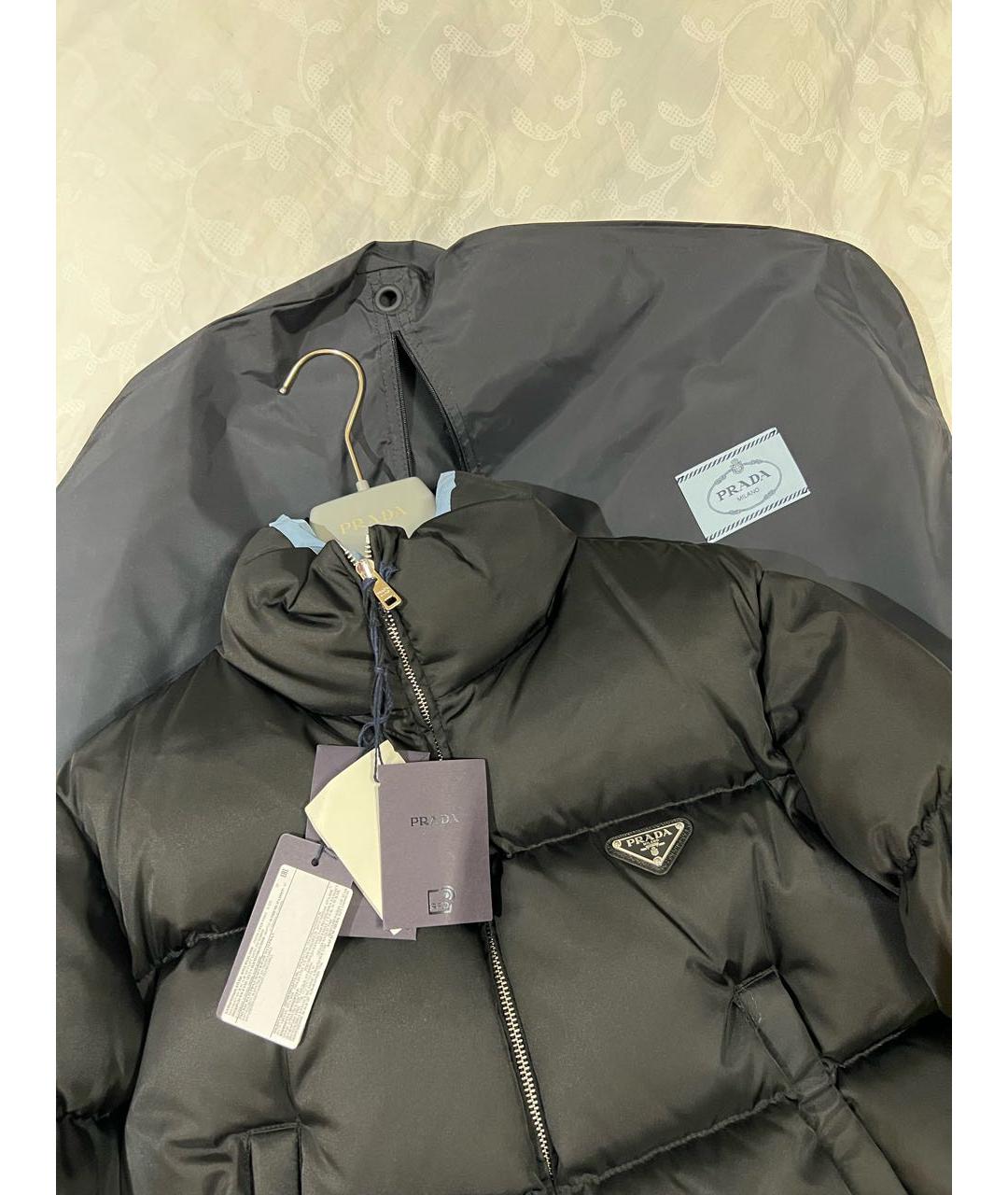 PRADA Черная полиамидовая куртка, фото 3