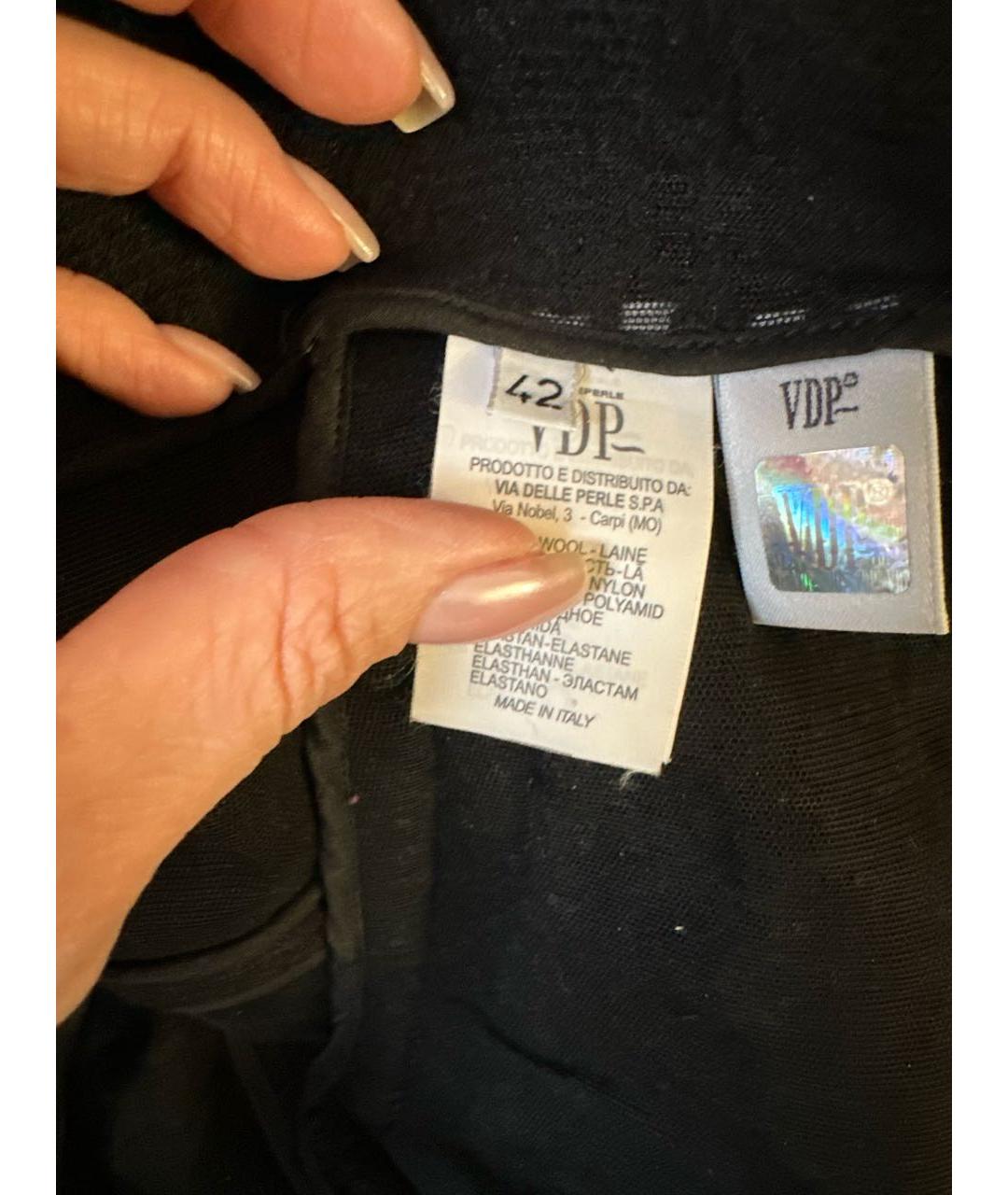 VDP Черный полиамидовый жакет/пиджак, фото 5