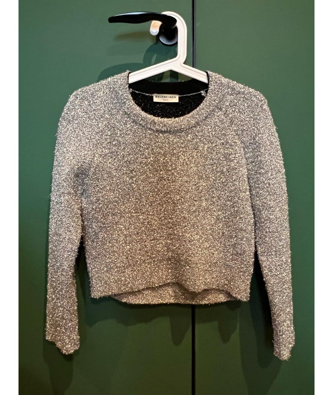 BALENCIAGA Серебрянный полиэстеровый джемпер / свитер, фото 7