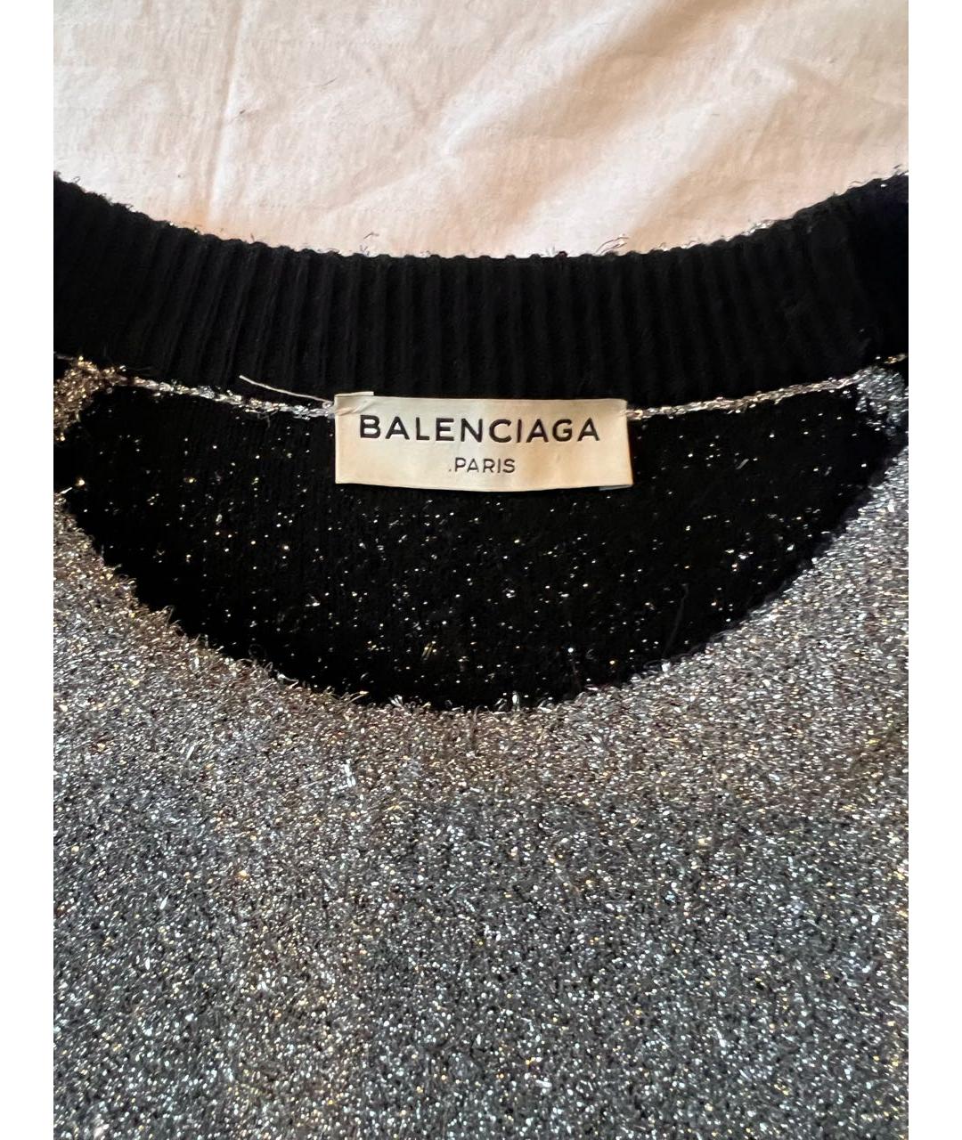 BALENCIAGA Серебрянный полиэстеровый джемпер / свитер, фото 3