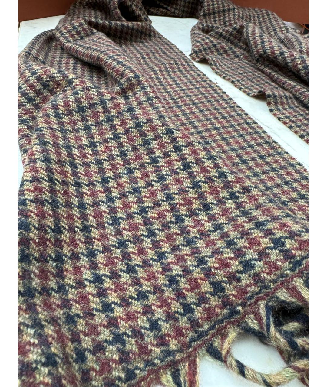 LORO PIANA Коричневый кашемировый шарф, фото 8