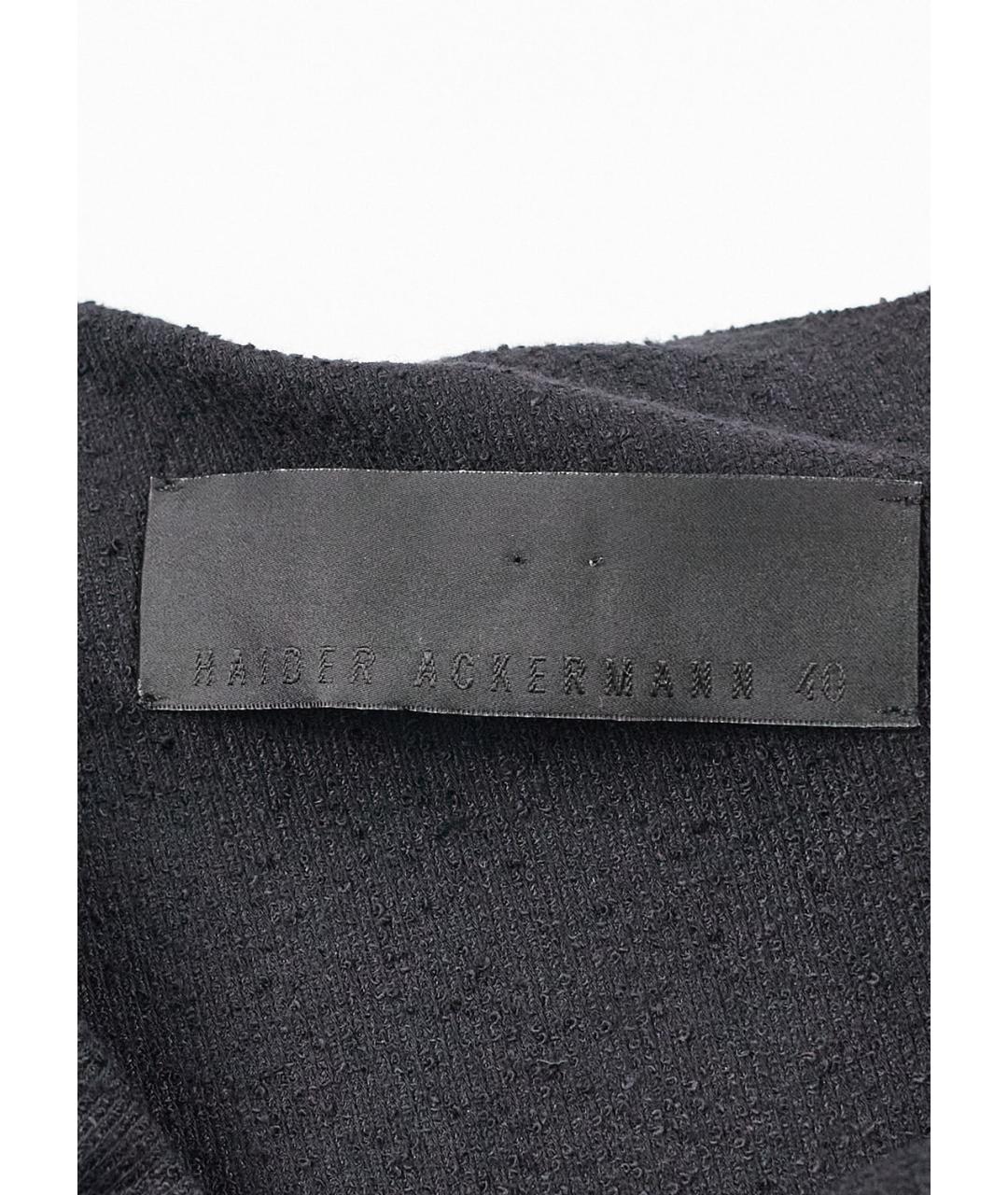 HAIDER ACKERMANN Черная вискозная юбка макси, фото 3