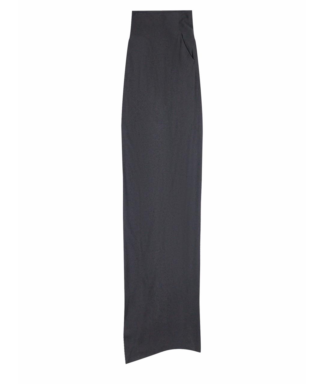 HAIDER ACKERMANN Черная вискозная юбка макси, фото 1