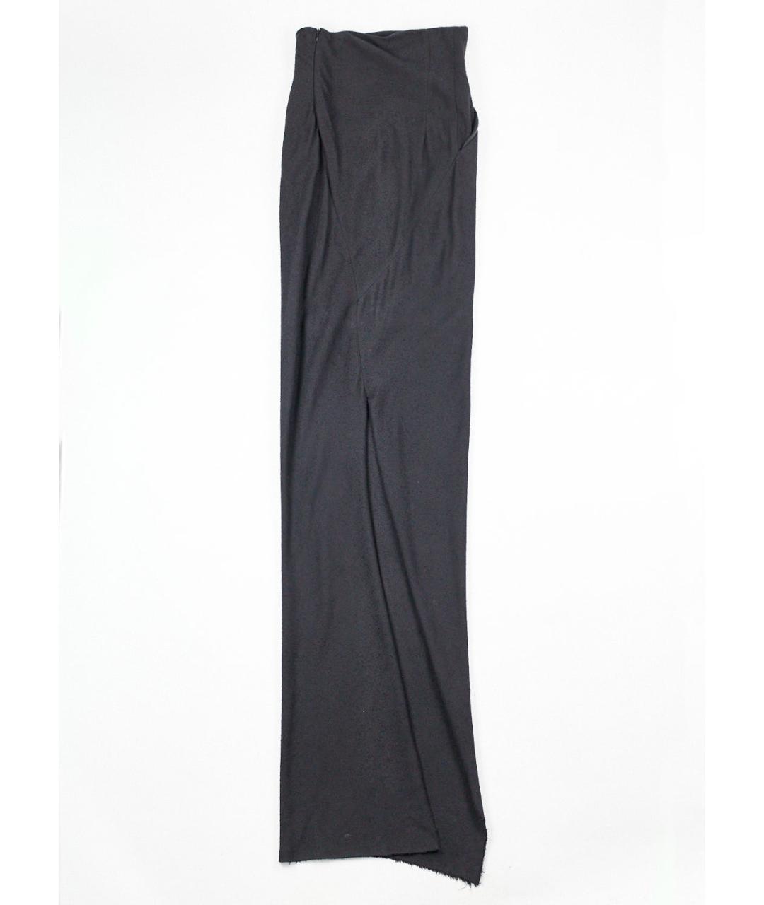 HAIDER ACKERMANN Черная вискозная юбка макси, фото 2