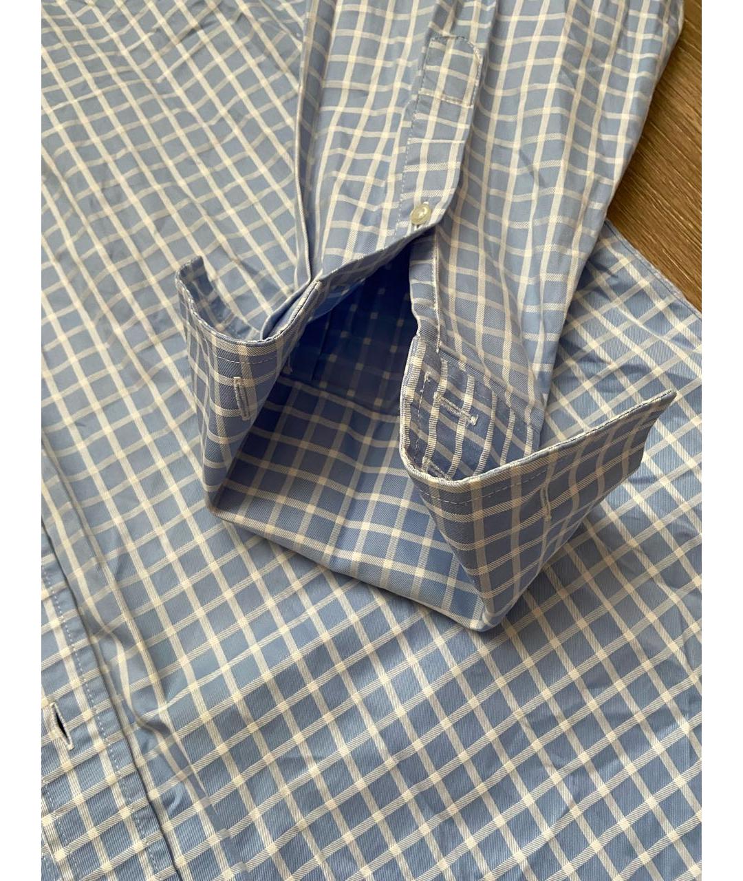 AQUASCUTUM Голубая хлопковая классическая рубашка, фото 4