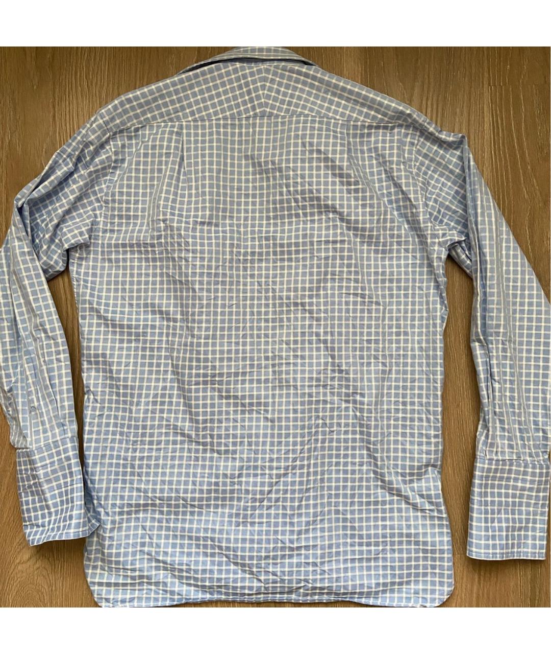 AQUASCUTUM Голубая хлопковая классическая рубашка, фото 2