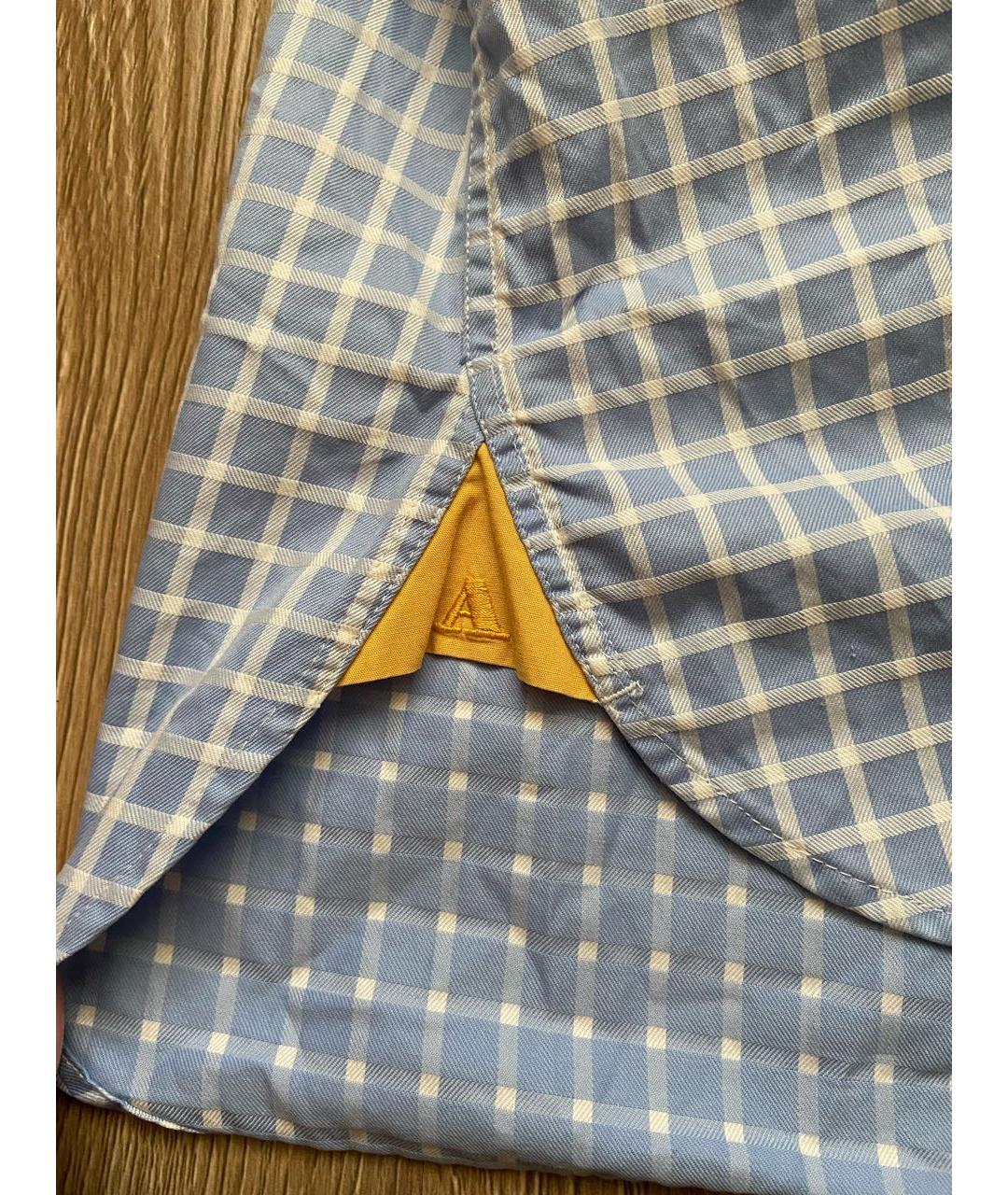 AQUASCUTUM Голубая хлопковая классическая рубашка, фото 5