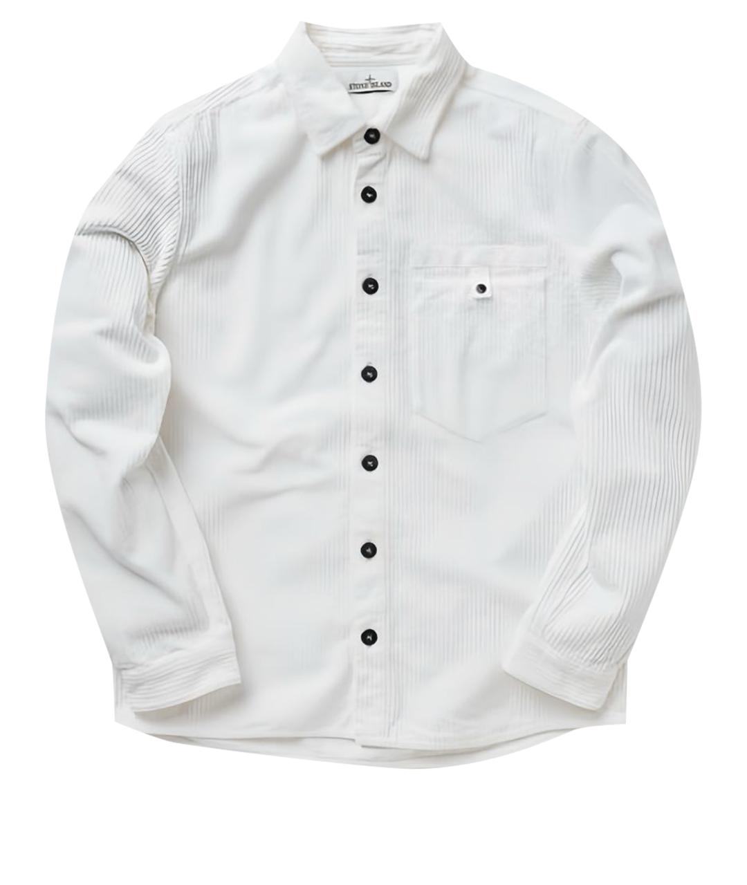 STONE ISLAND Белая кэжуал рубашка, фото 6