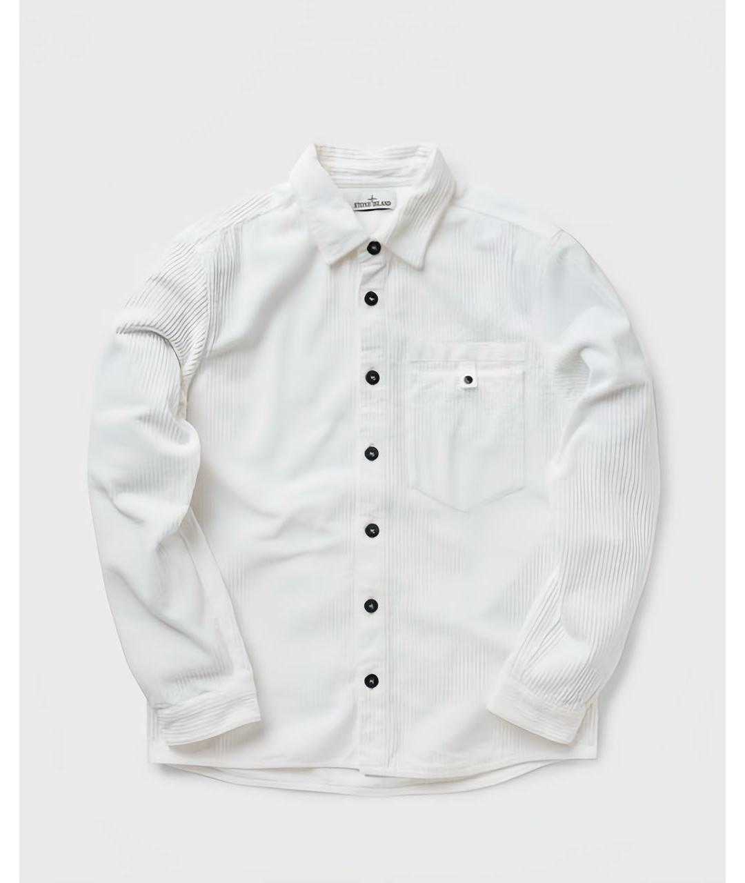 STONE ISLAND Белая кэжуал рубашка, фото 5