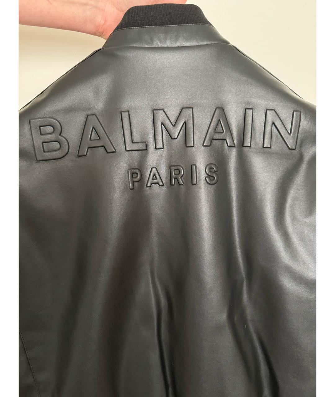 BALMAIN Черная кожаная куртка, фото 6