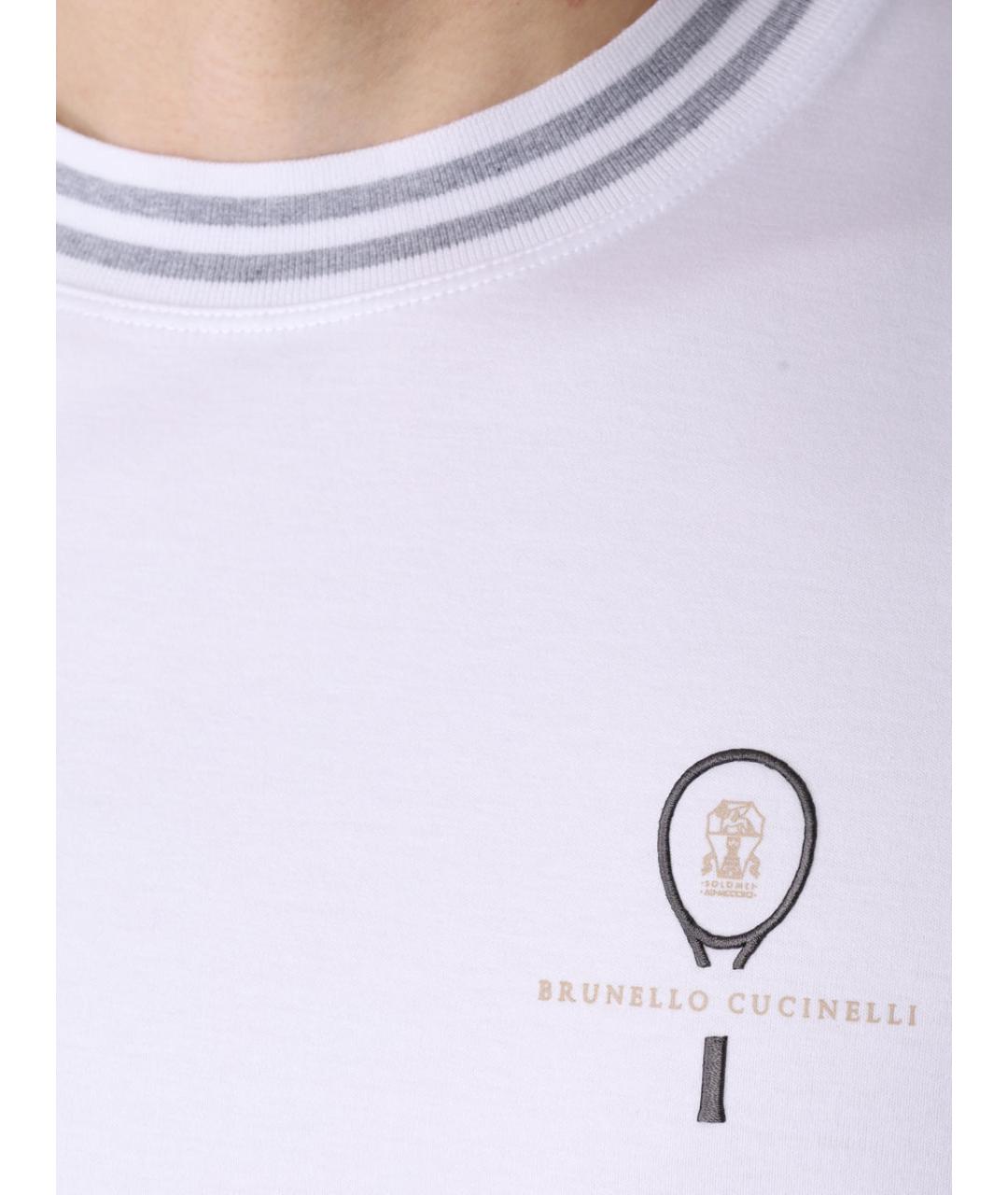 BRUNELLO CUCINELLI Белая футболка, фото 5