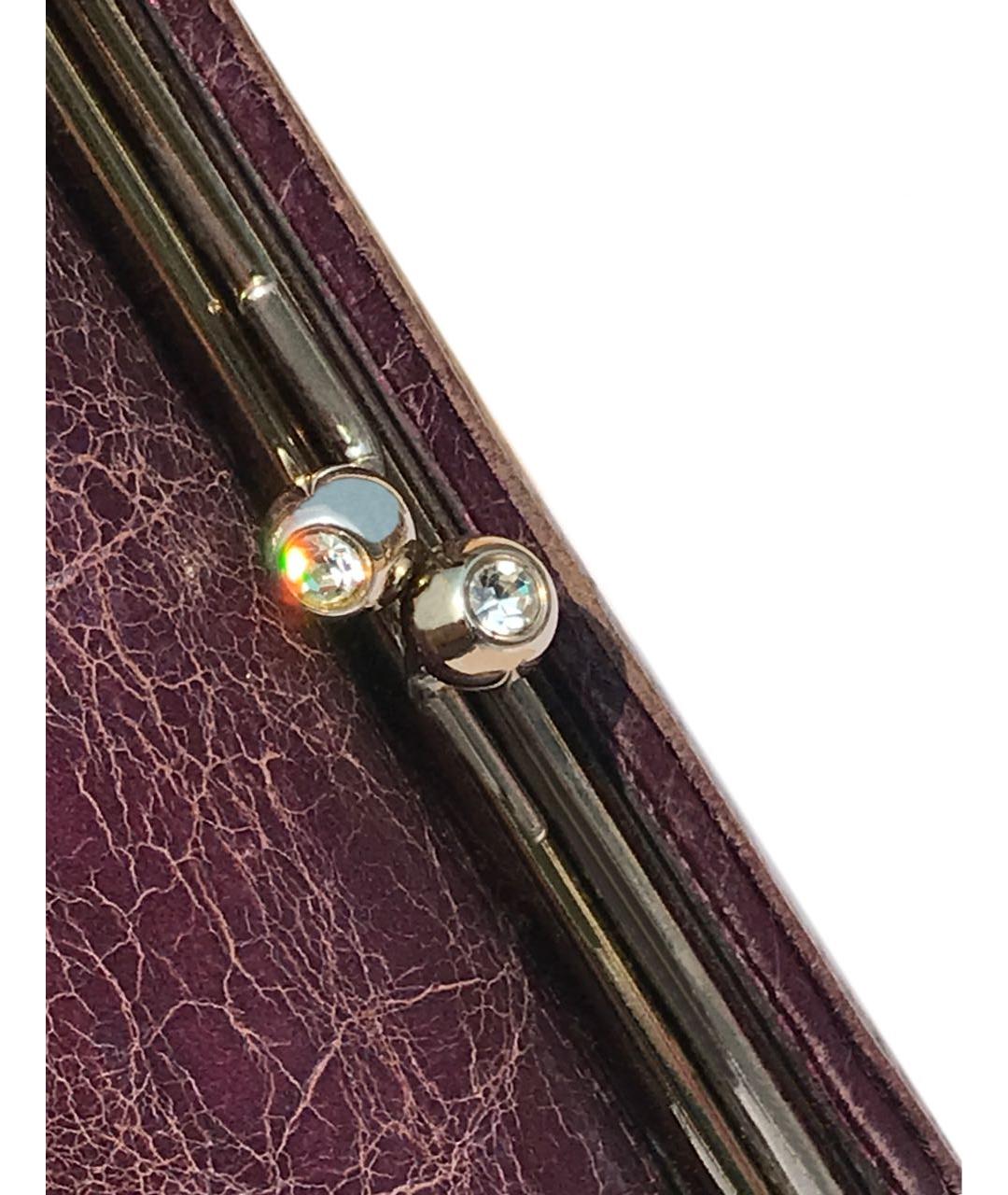 ANNA SUI Фиолетовый кожаный кошелек, фото 5