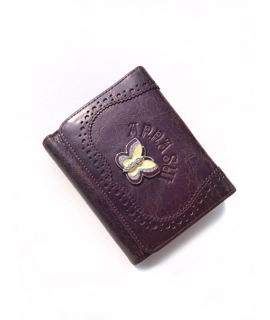 ANNA SUI Фиолетовый кожаный кошелек, фото 7