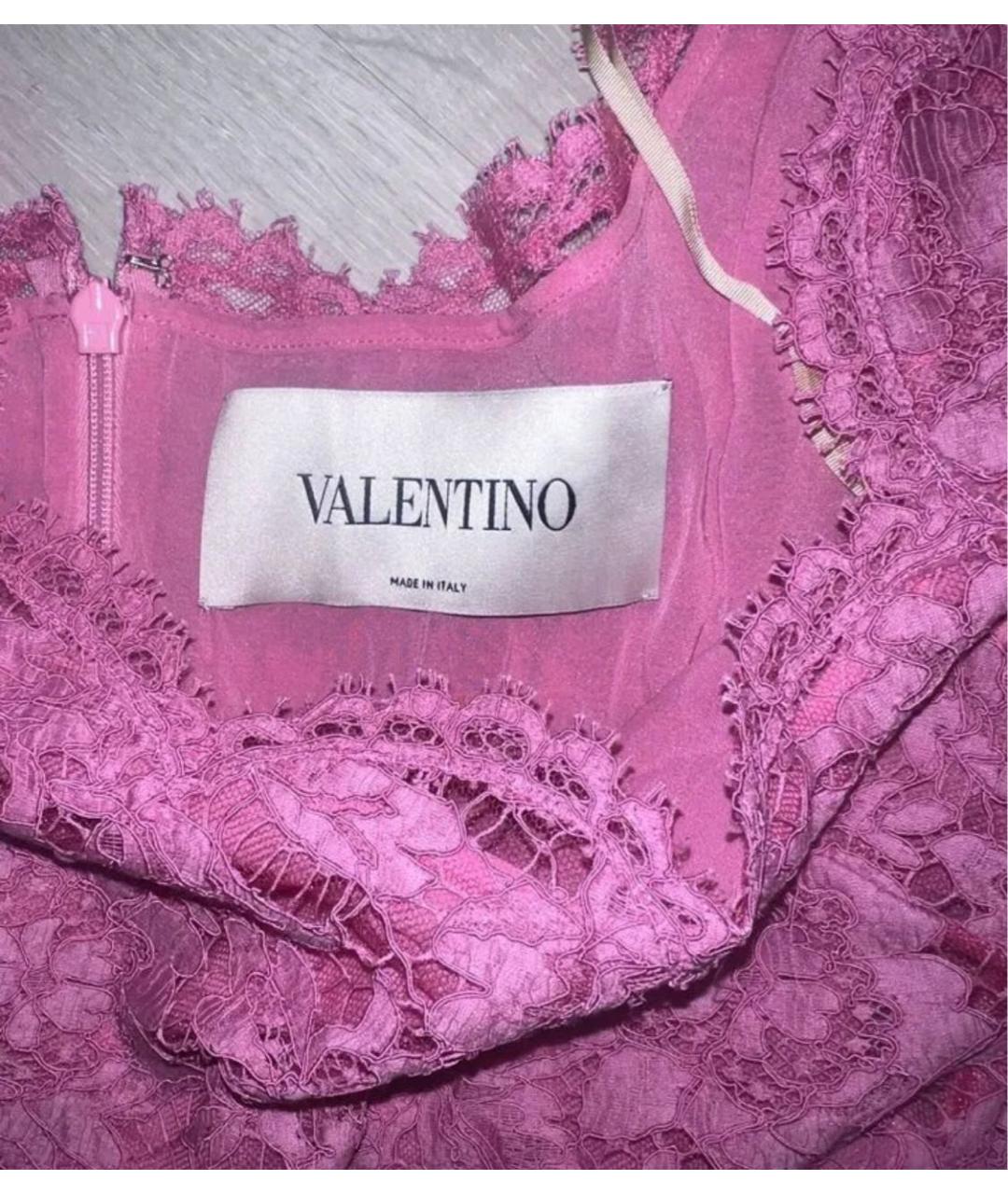 VALENTINO Розовое хлопковое коктейльное платье, фото 6