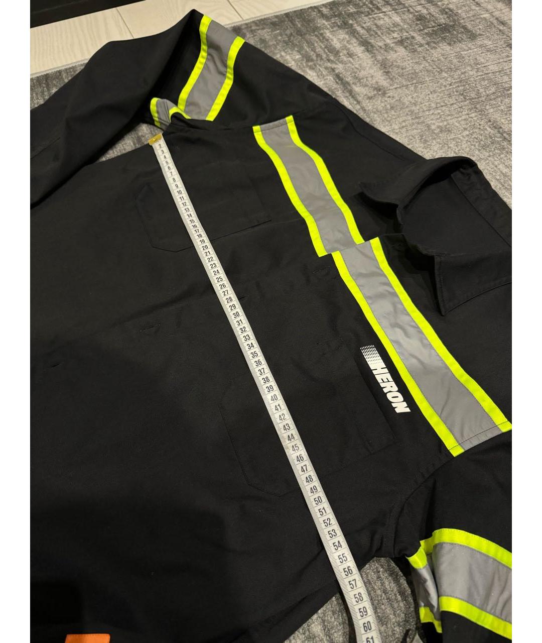 HERON PRESTON Черная хлопко-полиэстеровая кэжуал рубашка, фото 6