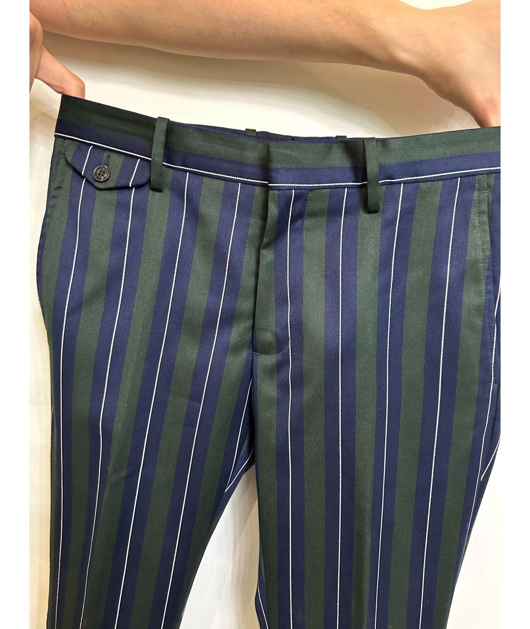 BURBERRY Мульти шерстяные классические брюки, фото 3