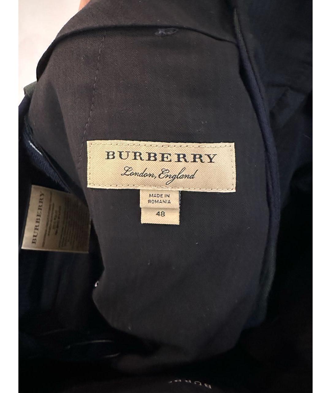 BURBERRY Мульти шерстяные классические брюки, фото 4