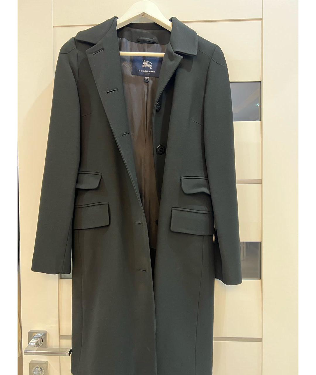 BURBERRY Хаки шерстяное пальто, фото 9