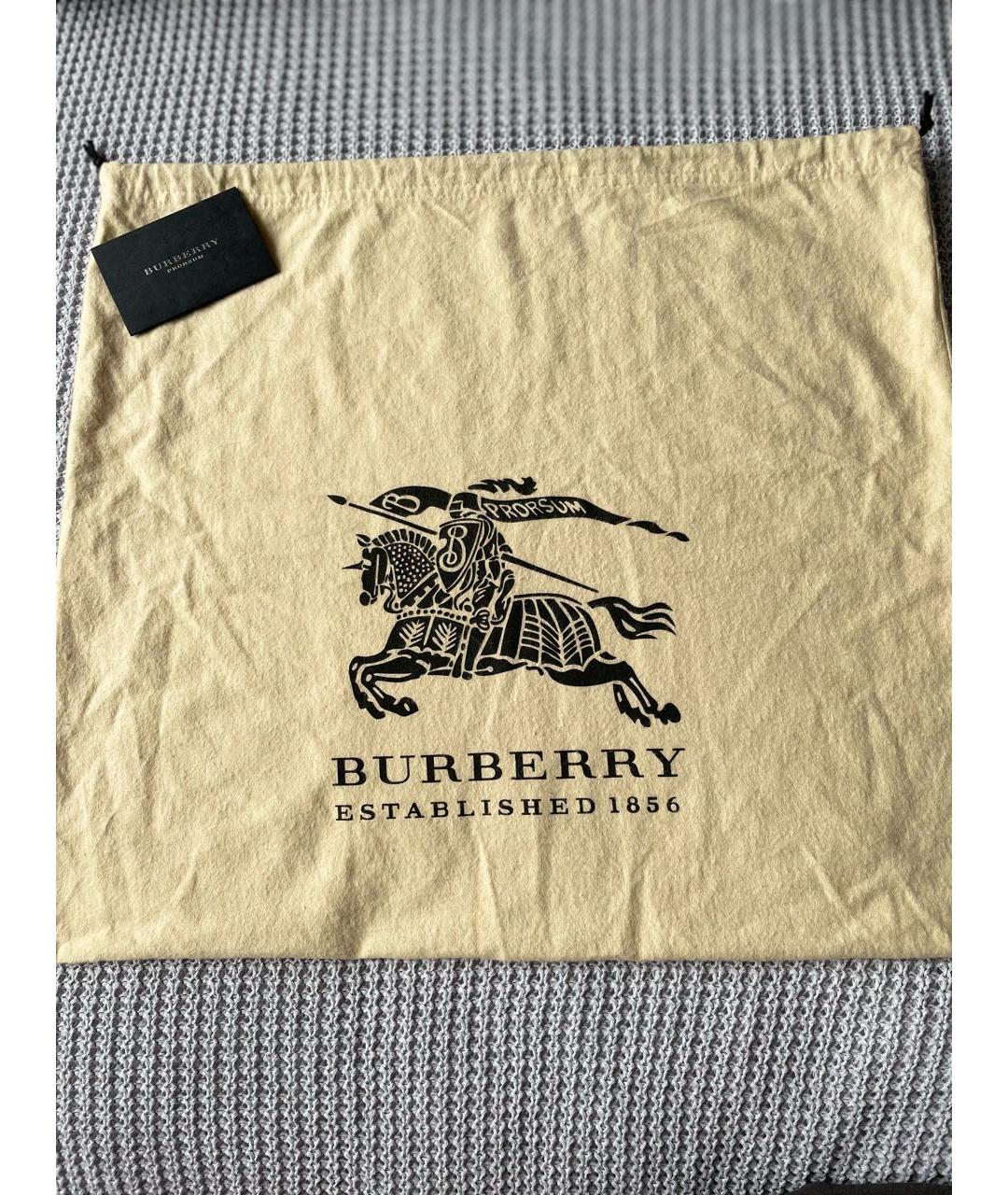 BURBERRY Коричневая кожаная сумка с короткими ручками, фото 7