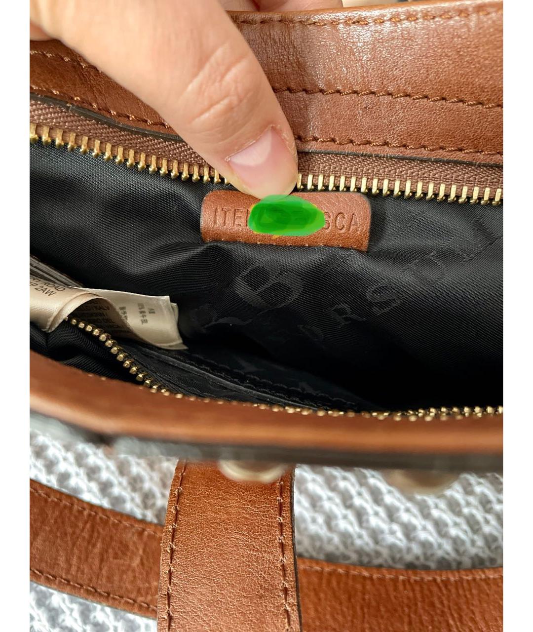 BURBERRY Коричневая кожаная сумка с короткими ручками, фото 8