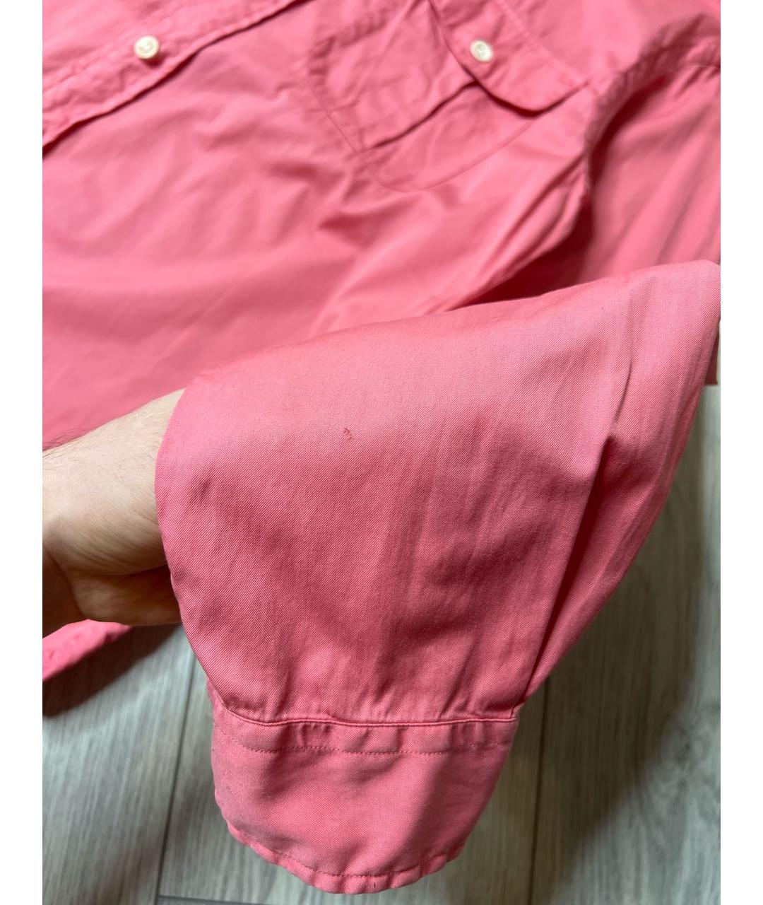 RALPH LAUREN Розовая хлопковая кэжуал рубашка, фото 8