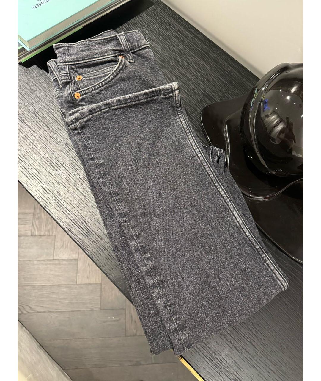 RE/DONE Серые хлопковые прямые джинсы, фото 6