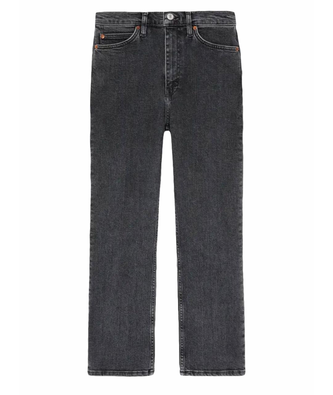 RE/DONE Серые хлопковые прямые джинсы, фото 1