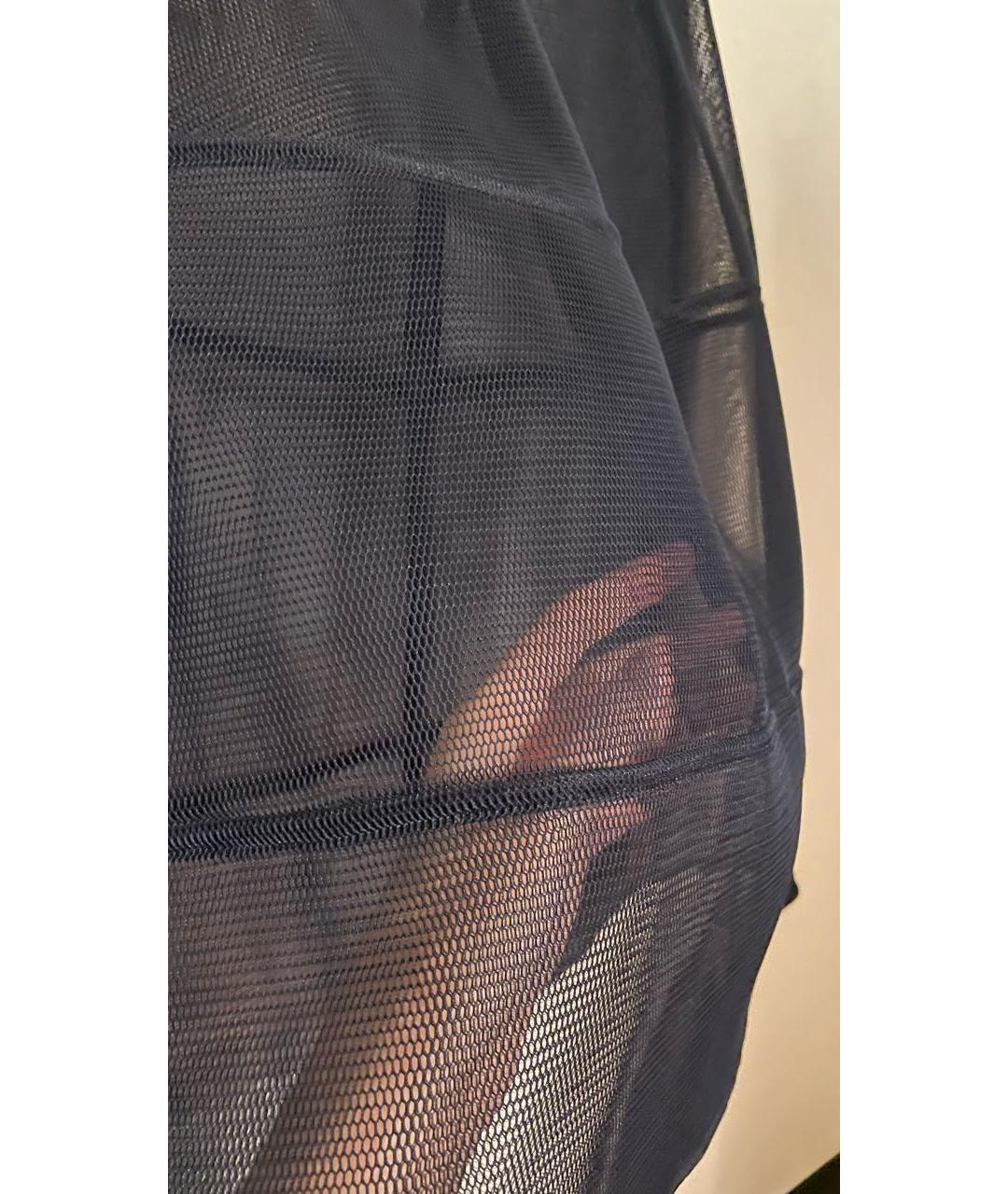 JIL SANDER Темно-синяя полиэстеровая юбка миди, фото 6