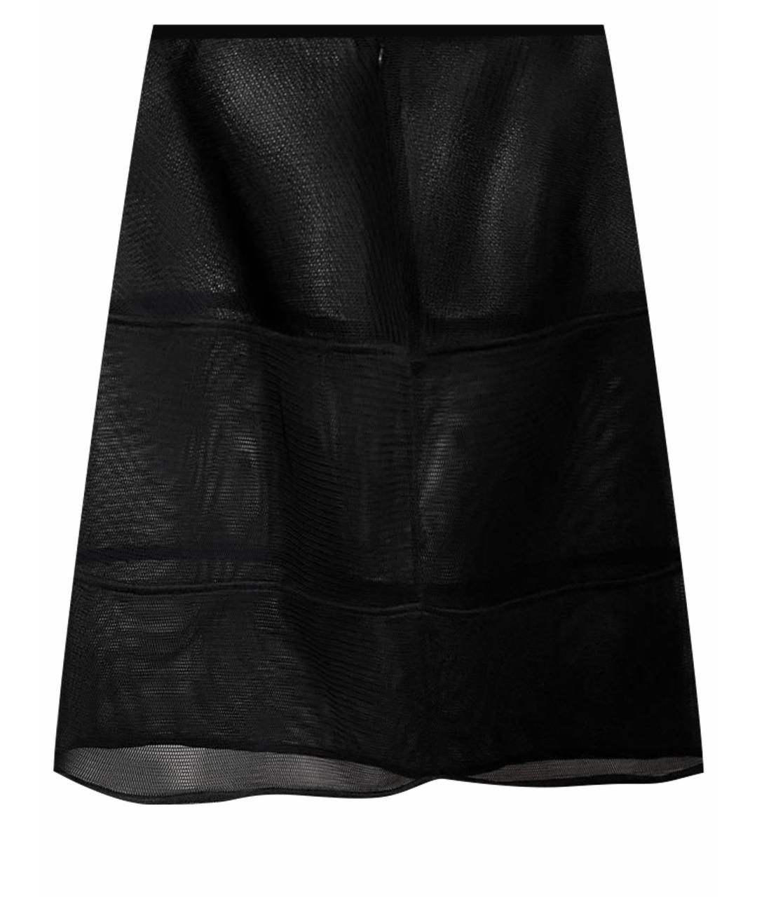 JIL SANDER Темно-синяя полиэстеровая юбка миди, фото 1