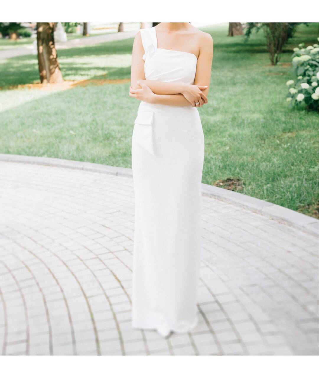 GIORGIO ARMANI Белое полиэстеровое свадебное платье, фото 6