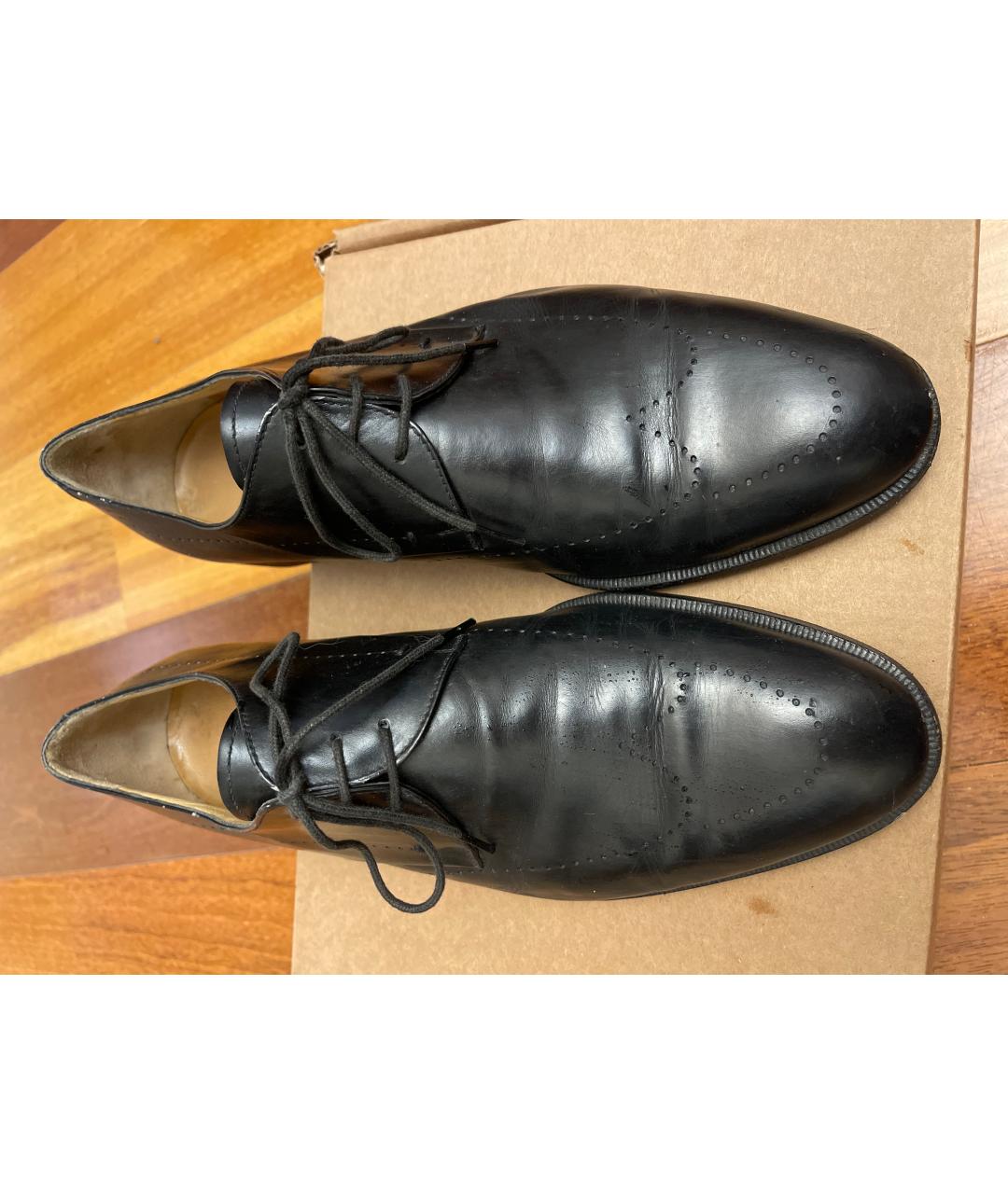 MORESCHI Черные кожаные туфли, фото 2