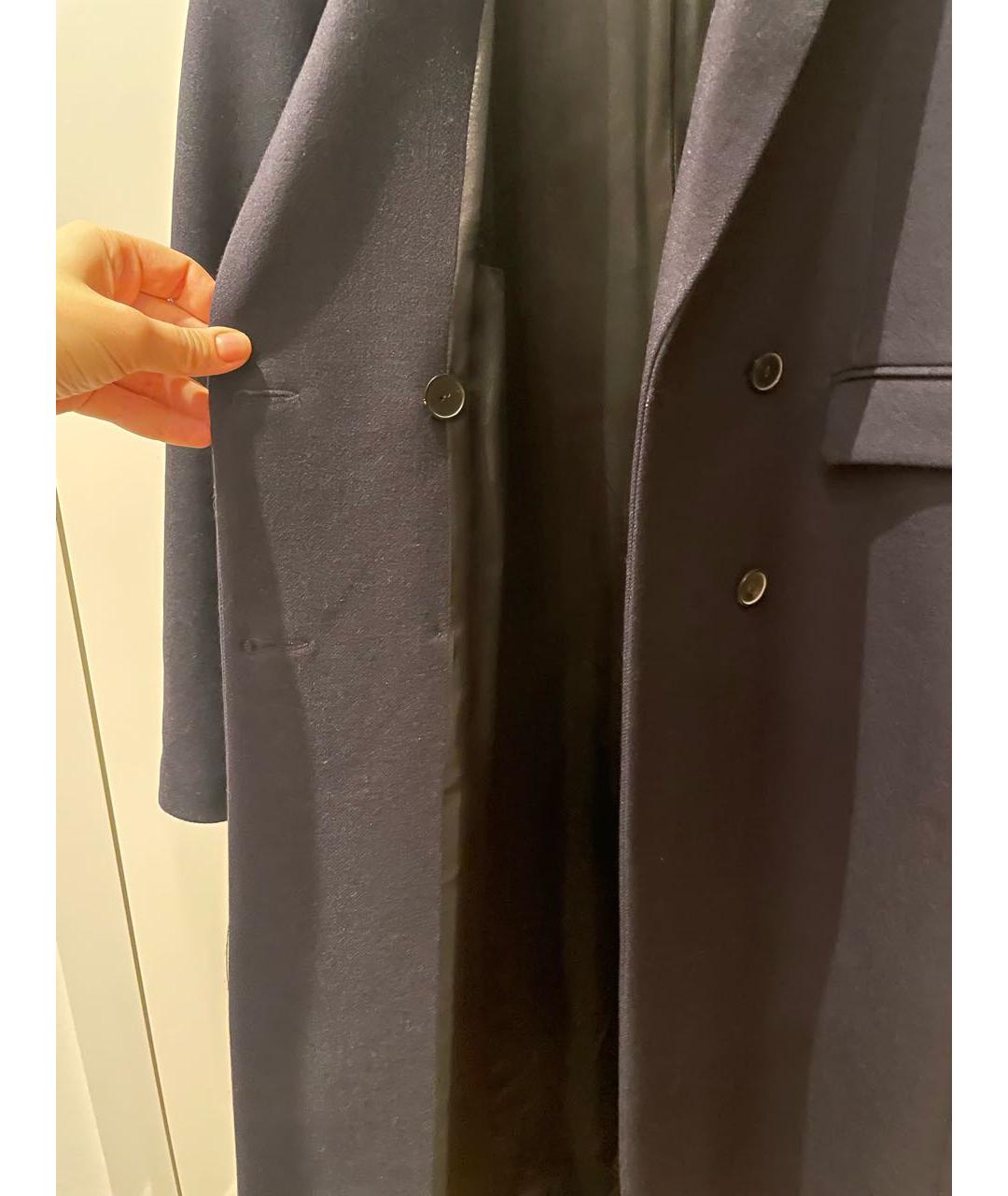 SANDRO Темно-синее шерстяное пальто, фото 3