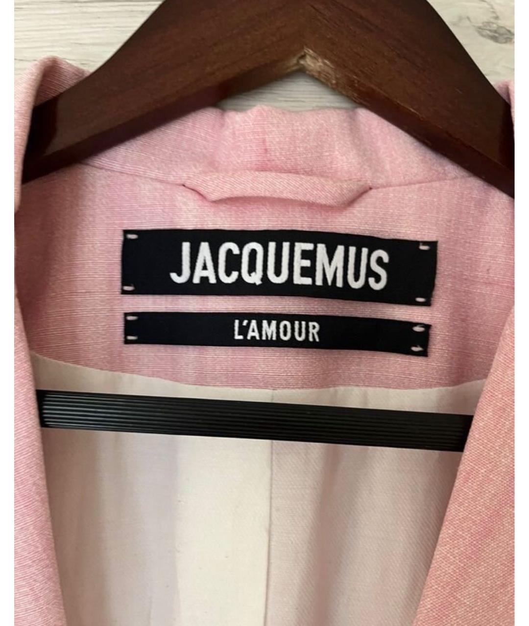 JACQUEMUS Розовый вискозный жакет/пиджак, фото 5