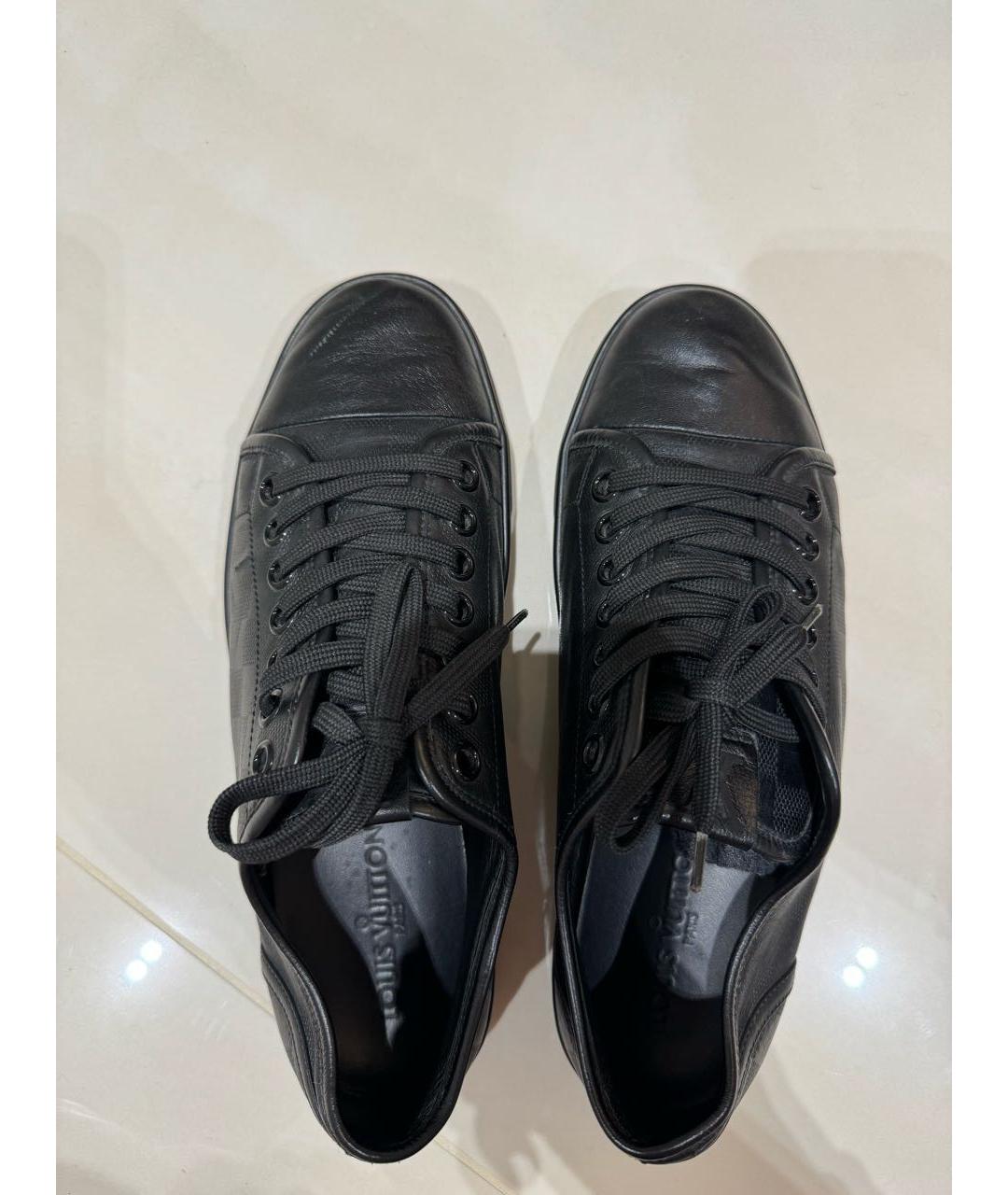 LOUIS VUITTON PRE-OWNED Черные кожаные низкие кроссовки / кеды, фото 3