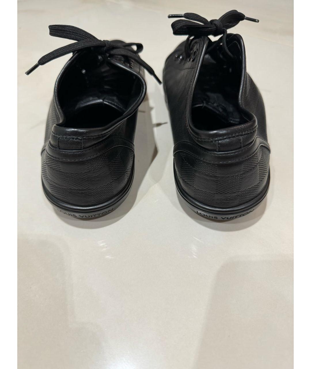 LOUIS VUITTON PRE-OWNED Черные кожаные низкие кроссовки / кеды, фото 4