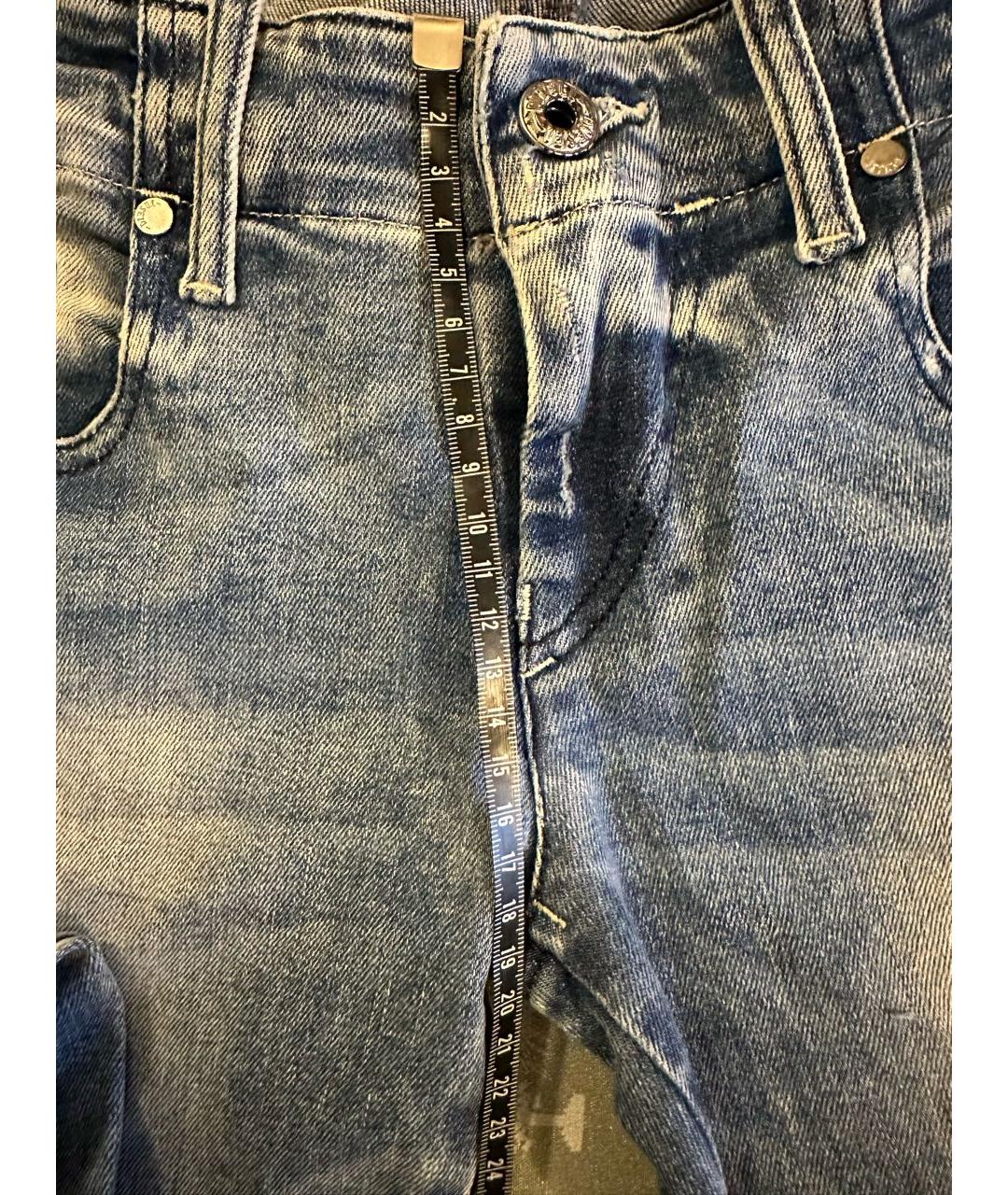 DIESEL Голубые хлопко-полиэстеровые джинсы слим, фото 6