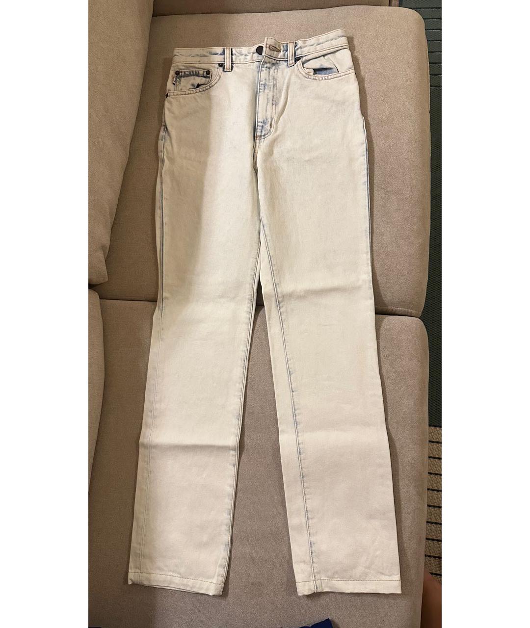 MARC JACOBS Голубые хлопковые прямые джинсы, фото 5