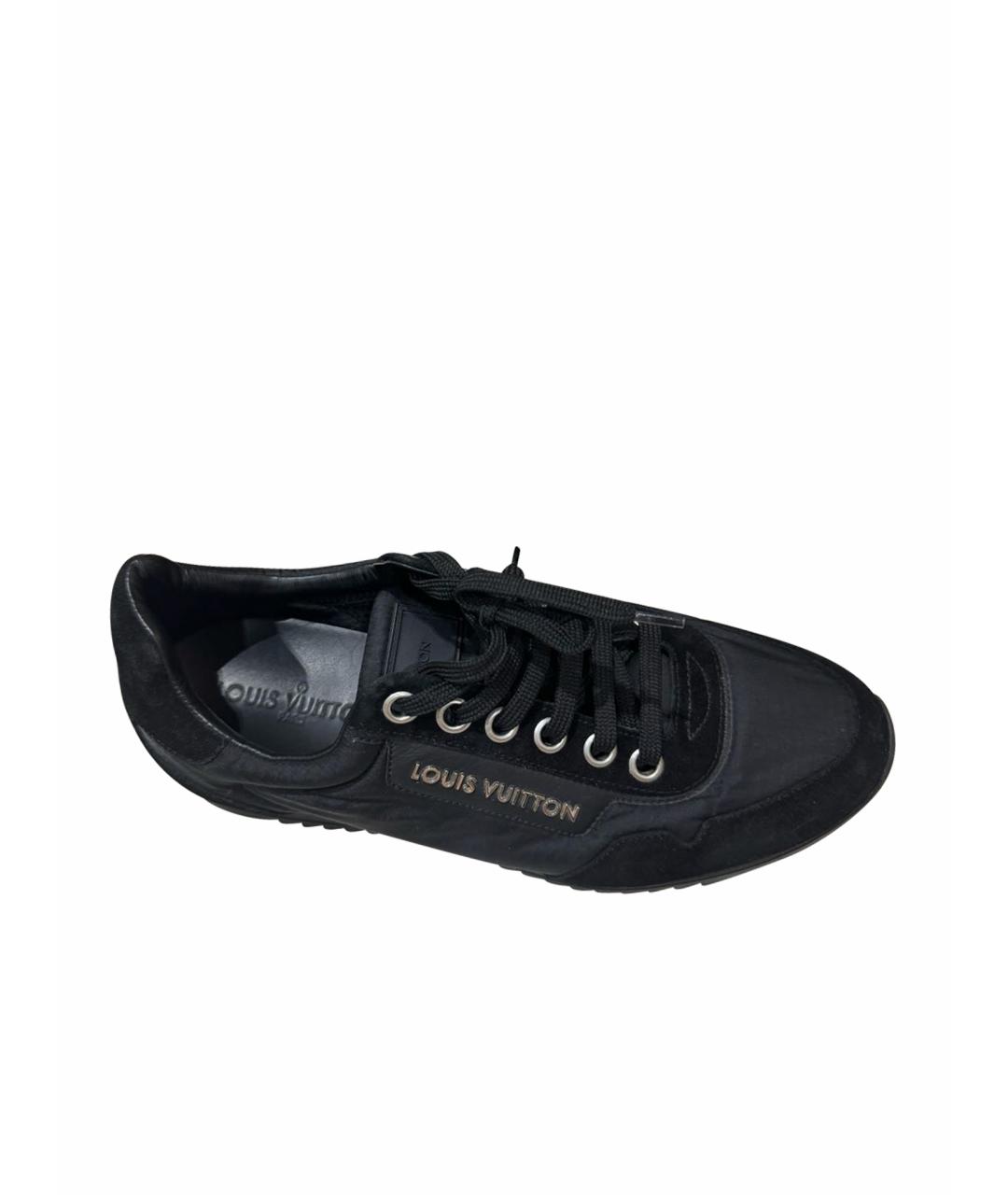 LOUIS VUITTON PRE-OWNED Черные замшевые низкие кроссовки / кеды, фото 1