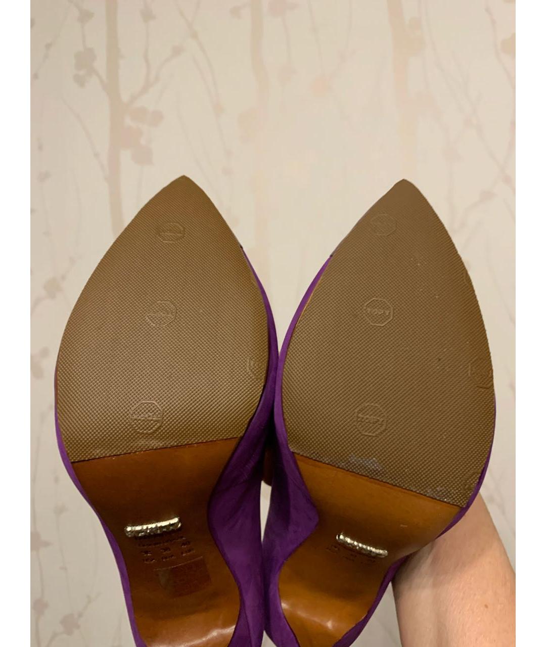 SCHUTZ Фиолетовые нубуковые туфли, фото 6