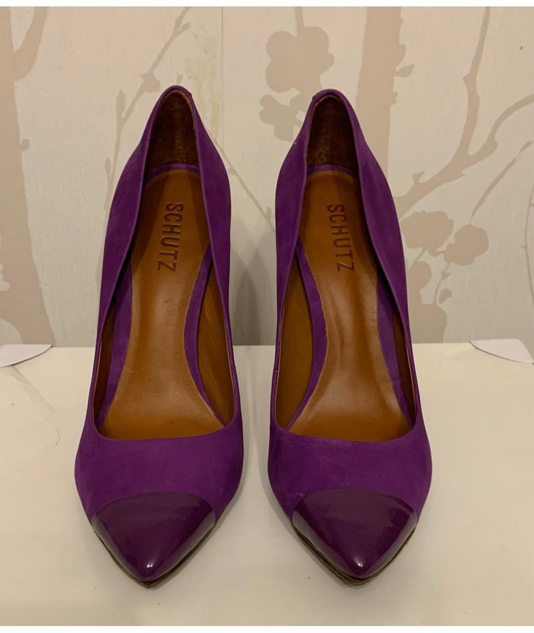 SCHUTZ Фиолетовые нубуковые туфли, фото 2