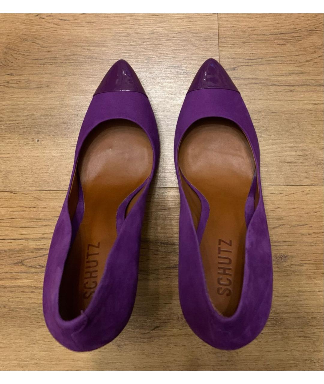 SCHUTZ Фиолетовые нубуковые туфли, фото 3