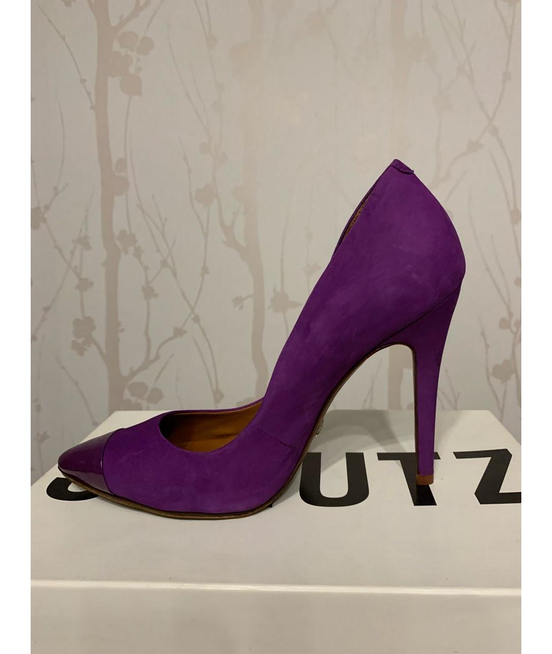 SCHUTZ Фиолетовые нубуковые туфли, фото 8