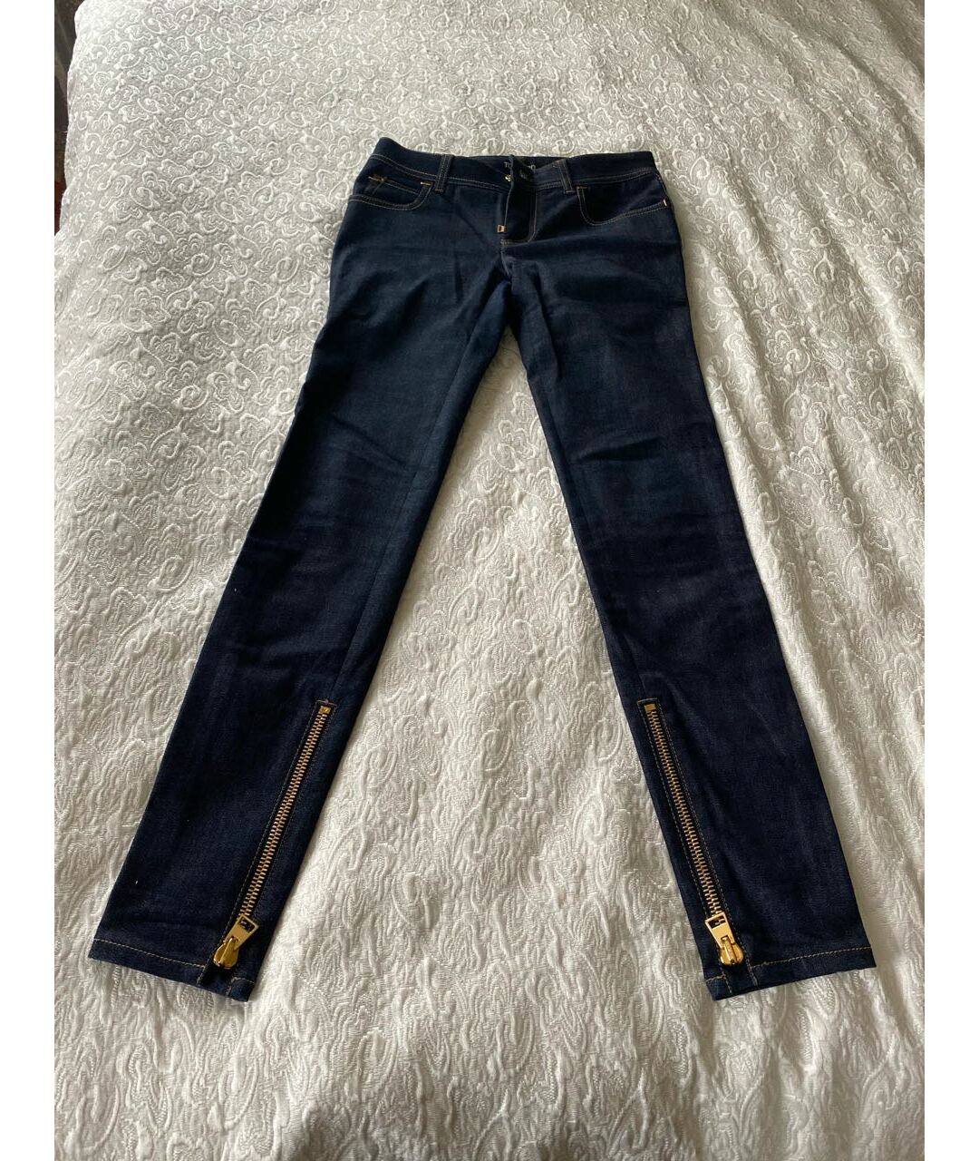TOM FORD Темно-синие хлопковые джинсы слим, фото 5