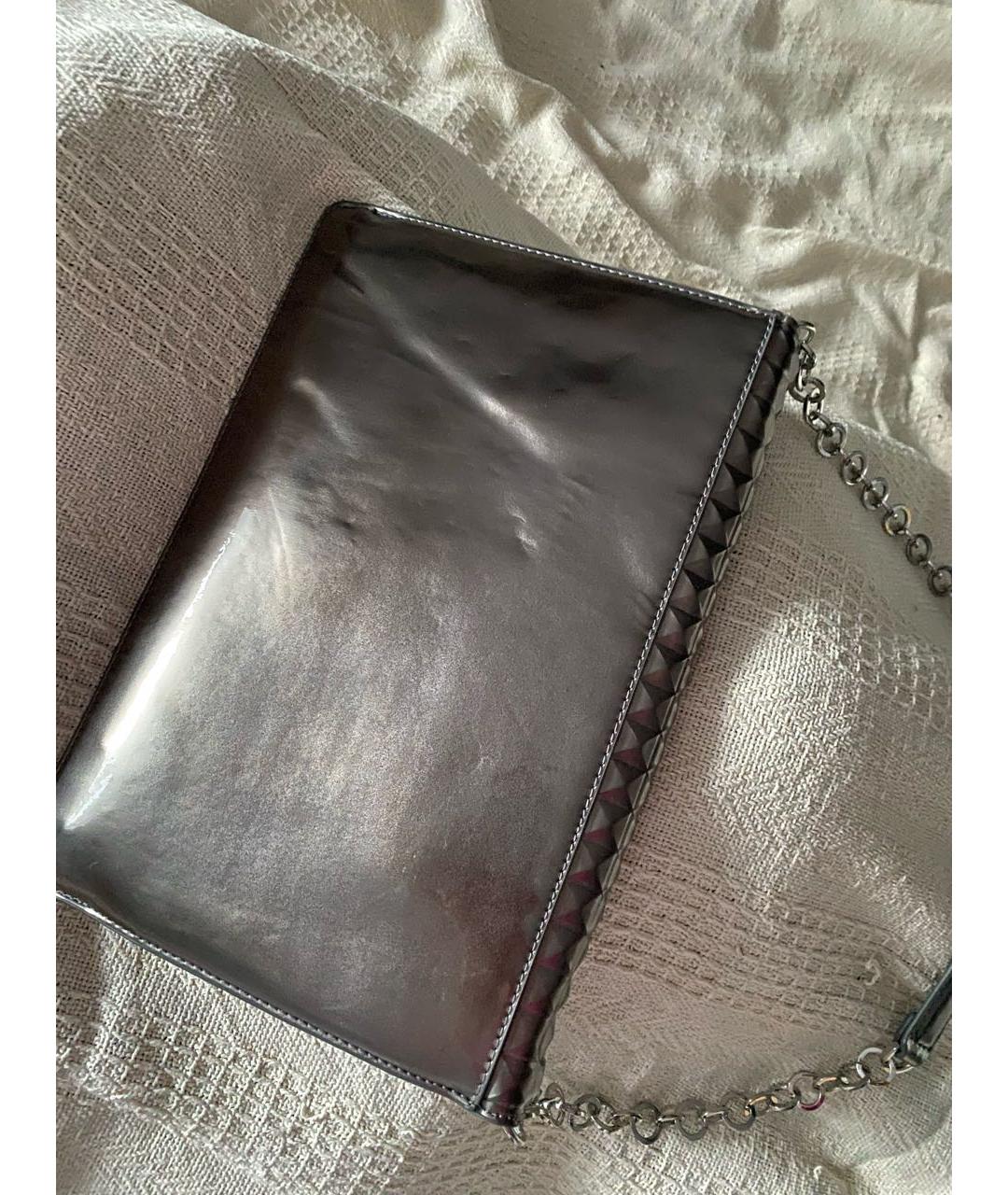LIU JO Серебряная сумка через плечо из искусственной кожи, фото 8